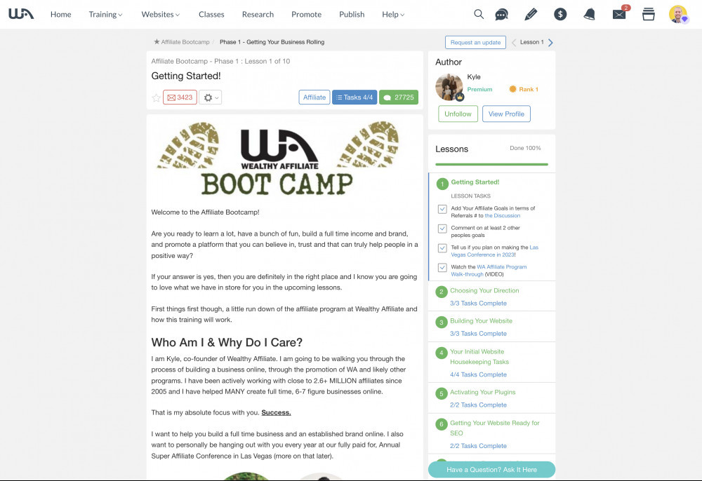 affiliate bootcamp course
