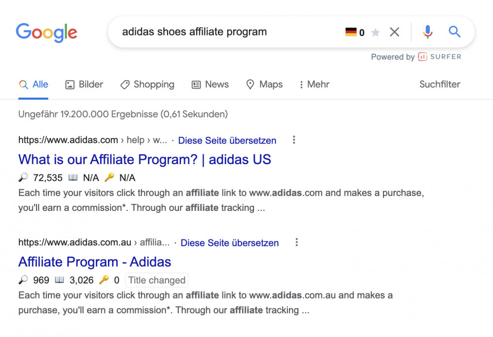 google affiliate program
