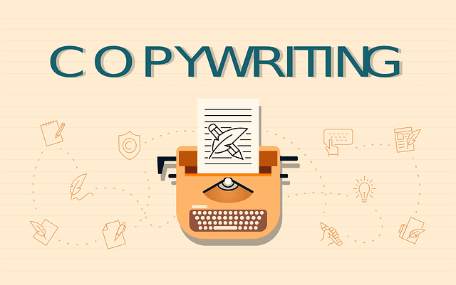 Copywriting, illustration of a typewriter
